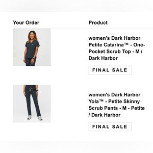 Dark Harbor Figs Set M Petite